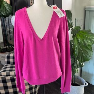 New with tags Wildfox, deep V sweatshirt